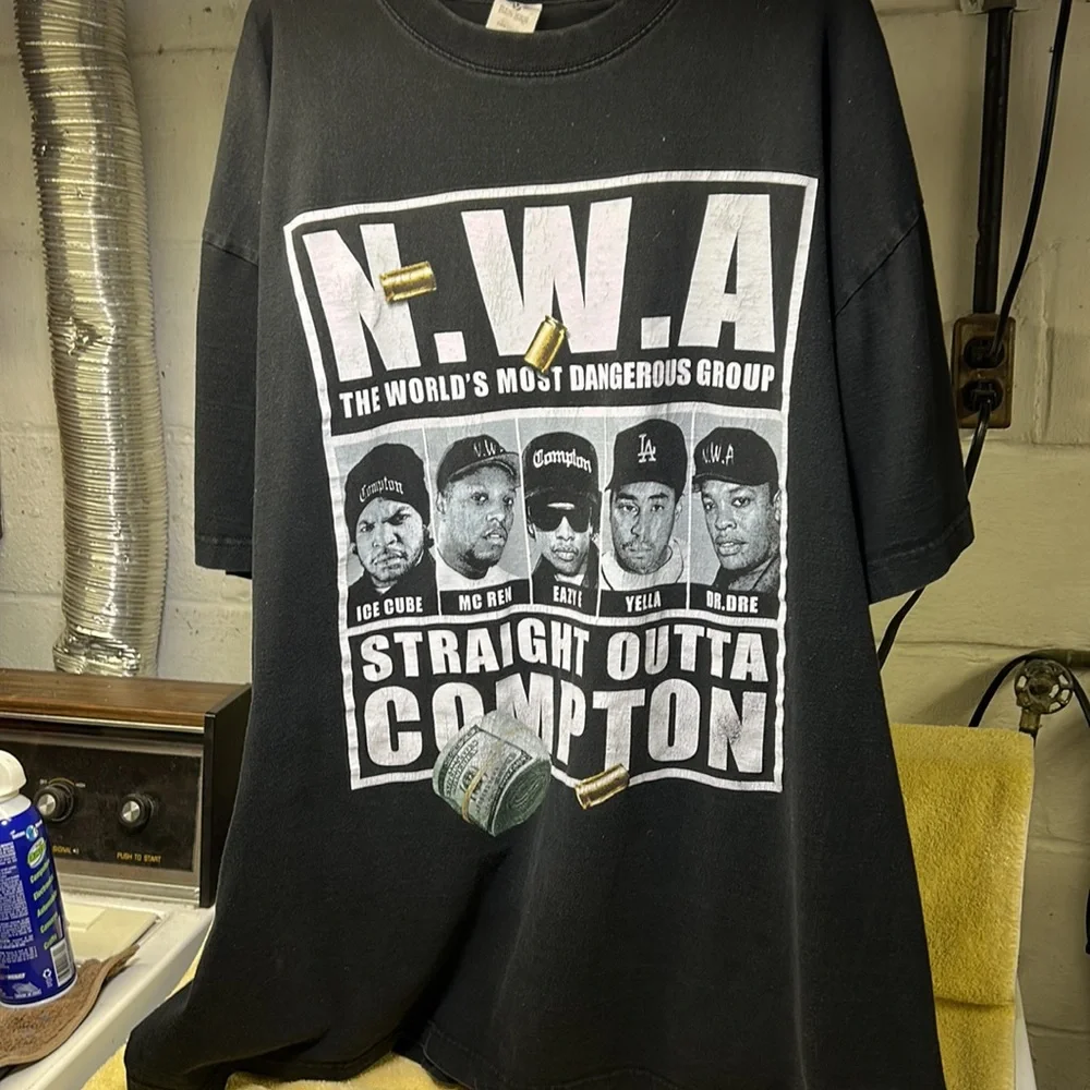 Vintage 90’s Flying Horse NWA T-Shirt Size 5 XL - Picture 4 of 6